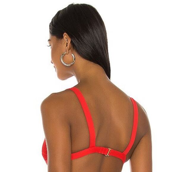 Vitamin A Cheryl Bikini Swim Top in Red Size 12 - Picture 4 of 10